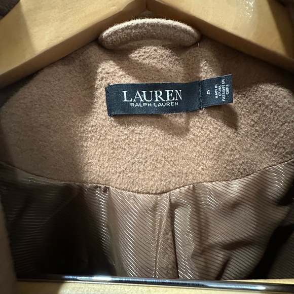 Ralph Lauren Camel Wool Trench Coat Pea Coat - Picture 3 of 4